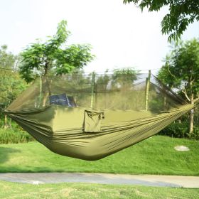 2 Person Hammock 600LBS Max Load with Mosquito Net (Color: Green)