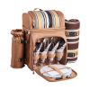 Outdoor Camping Picnic Backpack Bag with Tableware for 4 People