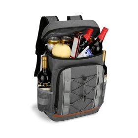 Insulated Cooler Backpack (Color: Gray, Type: Picnic Backpacks)