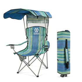 Oversized Heavy Duty Camping Chair with Canopy (Color: Multicolor)