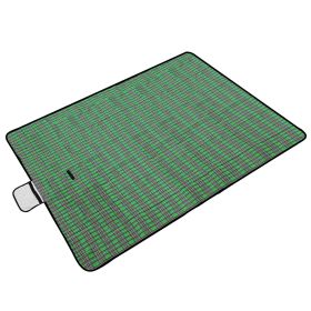 60" x 78" Waterproof Picnic Blanket (Color: Green, size: One size)
