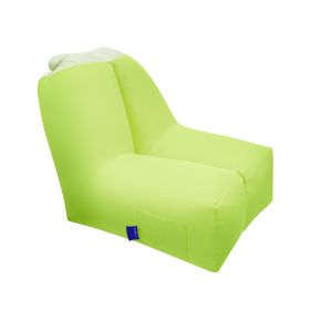 Inflatable Lounger Air Sofa w/ Portable Organizing Bag Waterproof (Color: Green, size: One size)