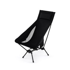 Portable Camping Chair with Compact Carrying Bag (Color: Black, Type: Camping Chairs)