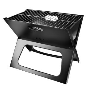 Portable Charcoal BBQ Grill (Color: Black, size: One size)