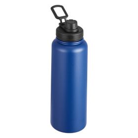 Insulated Stainless Steel Water Bottle with Wide Mouth Lid (Color: Blue, Type: Insulated  Cup)