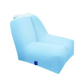 Inflatable Lounger Air Sofa w/ Portable Organizing Bag Waterproof (Color: Blue, size: One size)