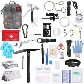 125Pcs Emergency Survival Kit (Color: AS PIC)