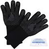 BBQ Gloves, 1472°F Heat Resistant Fireproof Mitts, Silicone Non-Slip Washable Gloves