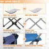 Folding Camping Chair Portable Padded Oversized Chairs with Cup Holders