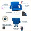 Reclining Stadium Seat - Waterproof Foldable Camping Chair with Extra Thick Padding and Wide Back Support