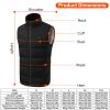 Heated Vest with 23 Heating Zones 3 Heat Levels USB Powered