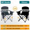 Folding Camping Chair Portable Padded Oversized Chairs with Cup Holders
