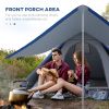 Easy Set Up 2-3 Person Teepee Tent with Porch
