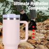40oz Tumbler, With Handle And Straw Lid