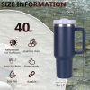 40oz Tumbler, With Handle And Straw Lid