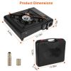 3300W Portable Camping Stove Dual Fuel - Piezo Electric Ignition Single Burner with Automatic Tank Ejection Overpressure Cut Off