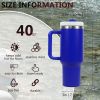 40oz Tumbler, With Handle And Straw Lid