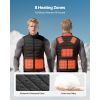 Heated Vest, Electric Heating Vest with 16000 mAh Battery Pack, 8 Heating Zones Lightweight Rechargeable Winter-Vest with 3 Levels