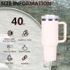 40oz Tumbler, With Handle And Straw Lid
