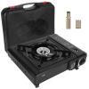 3300W Portable Camping Stove Dual Fuel - Piezo Electric Ignition Single Burner with Automatic Tank Ejection Overpressure Cut Off