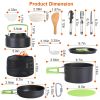 16Pcs Camping Cookware Set