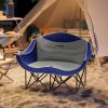 Double Camping Chair with Armrests, Cup Holders, Carry Bag
