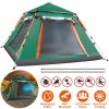 4-5 Person Pop-Up Camping Tent, Instant Setup Family Tent with 2 Mosquito Nets Windows