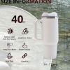 40oz Tumbler, With Handle And Straw Lid