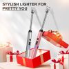 Rechargeable USB Electric Lighter with 360° Flexible Neck & Safety Lock, Windproof