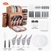 Outdoor Camping Picnic Backpack Bag with Tableware for 4 People