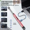 Rechargeable USB Electric Lighter with 360° Flexible Neck & Safety Lock, Windproof