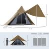 Easy Setup Teepee-style Camping Tent with Porch: 2-3 Person