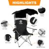Oversized Heavy Duty Camping Chair with Canopy