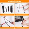 Portable Folding Camping Table with 2 Cup Holders 2 Side Pockets and Carry Bag