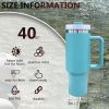 40oz Tumbler, With Handle And Straw Lid
