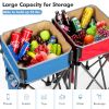 Folding Camping Table with Large Capacity Storage Sink
