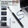 Rechargeable USB Electric Lighter with 360° Flexible Neck & Safety Lock, Windproof