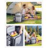 Picnic Backpack with Insulated Cooler Compartment, Detachable Bottle/Wine Holder, Lightweight Blanket