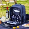 Outdoor Camping Picnic Backpack Bag with Tableware for 4 People