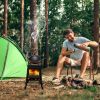 Portable Camping Stove / Fire Pit with Detachable Iron Panels