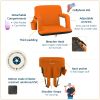 Reclining Stadium Seat - Waterproof Foldable Camping Chair with Extra Thick Padding and Wide Back Support