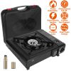 3300W Portable Camping Stove Dual Fuel - Piezo Electric Ignition Single Burner with Automatic Tank Ejection Overpressure Cut Off