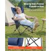 Reclining Camping Chair, 4 Adjustable Positions, Portable Folding Lounger for Adults, Mesh Beach Chair with Headrest & Foot Rest, Supports 220 lbs