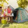4-5 Person Pop-Up Camping Tent, Instant Setup Family Tent with 2 Mosquito Nets Windows