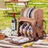 Outdoor Camping Picnic Backpack Bag with Tableware for 4 People