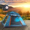 4-5 Person Pop-Up Camping Tent, Instant Setup Family Tent with 2 Mosquito Nets Windows