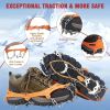 Universal Anti-slip Grip Spikes, with 19 Steel Spikes, Ice And Snow Grip Spikes
