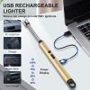 Rechargeable USB Electric Lighter with 360° Flexible Neck & Safety Lock, Windproof