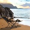 Folding Camping Chair with Footrest and Carry Bag