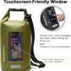 Waterproof Dry Bag 10L/20L/30L; Clear Phone Case; Roll Top Lightweight Floating Backpack Dry Sack; Keeps Gear Dry